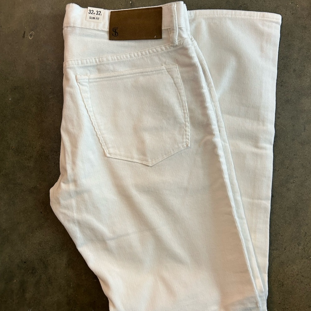 Todd Snyder 32-32 White Cords NEW
